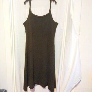 Grunge Distressed Knit Dress Plus 3XL Sleeveless Streetwear Edgy Minimalist Y2K